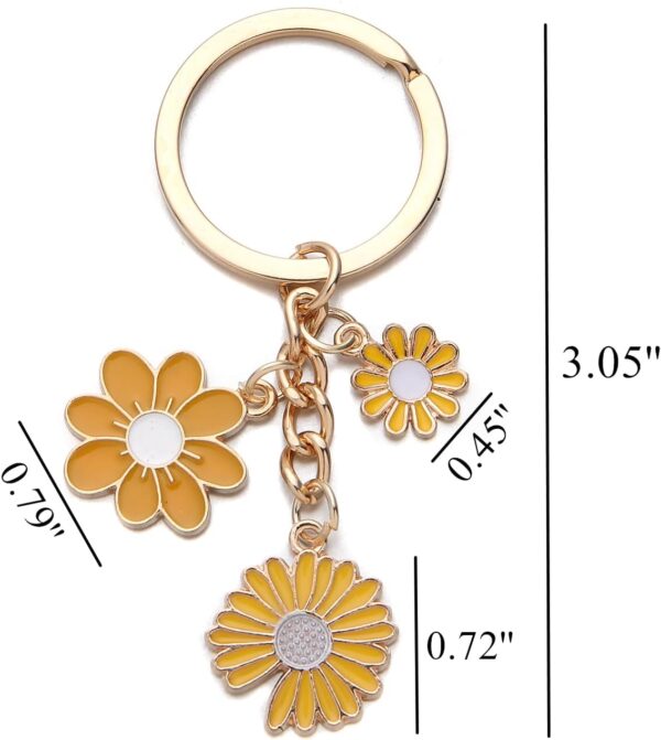 20PCS Flower Keychain Daisy Flower Keychain For Birthday Summer Party Wedding Party Favor Bridesmaids Gift - Image 2