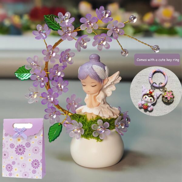 Gifts for Women Birthday Gifts for Mom  Preserved Forever Flower Angel Figurine for Grandma Daughter Wife - Image 2