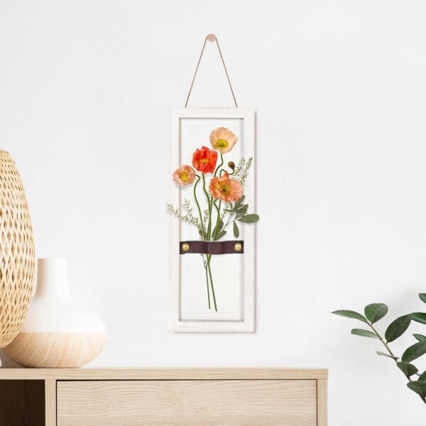 Wood Frame Wall Decor Hanging Plants Retro Style for Display Fresh or Dried Flowers. - Image 2