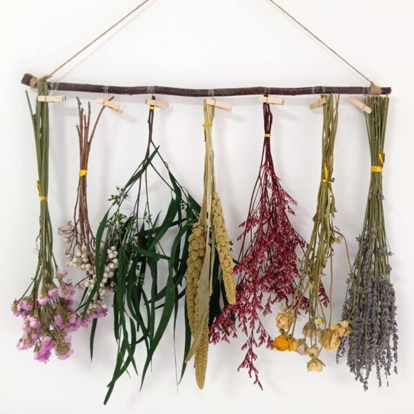 Dried Flower Rack Dried Flower Wall Hanging Farmhouse Wall Decor Dried Herb Rack - Lavender